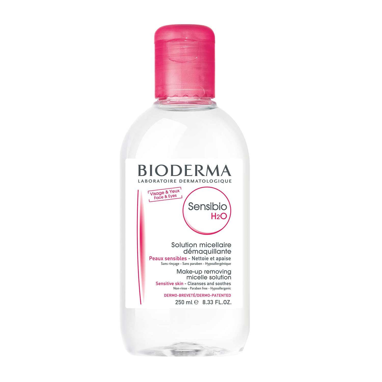 محلول میسلار پاک کننده آرایش بایودرما sensibio H2O