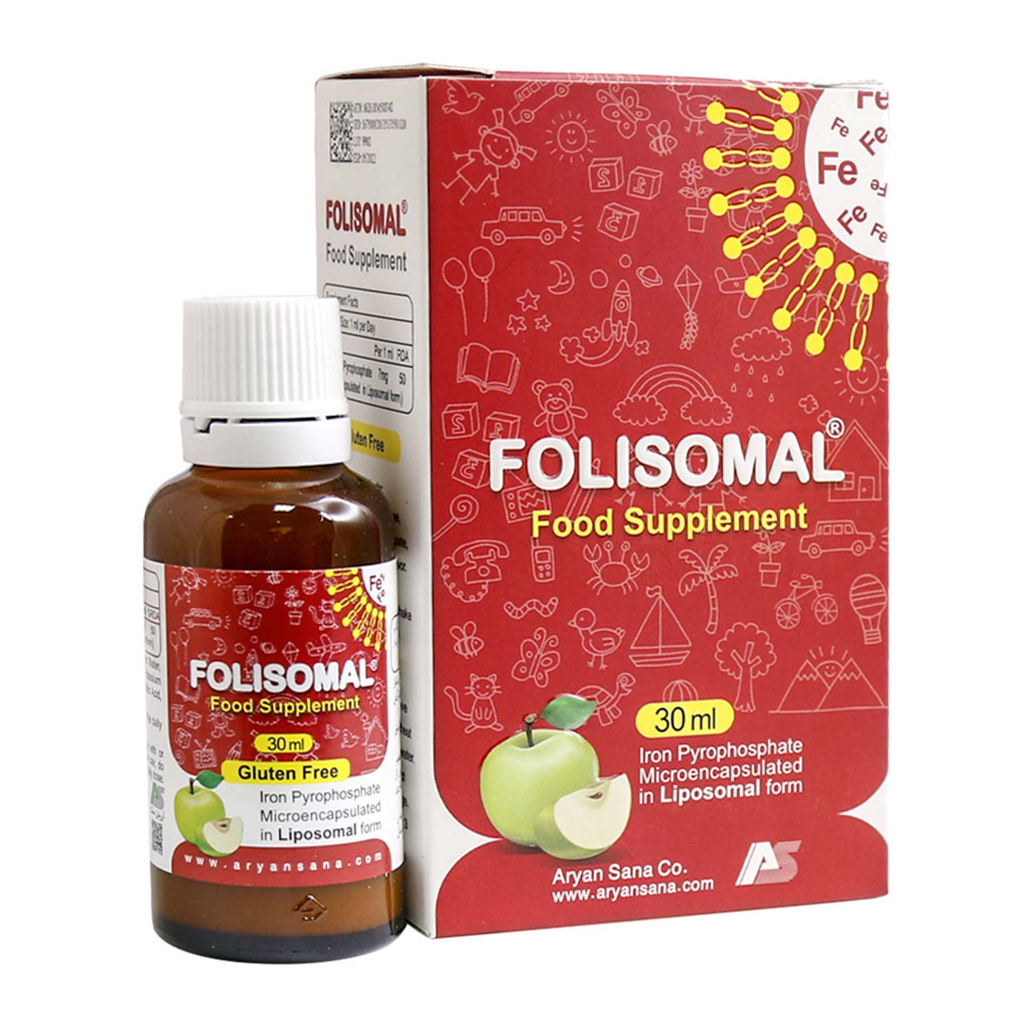 قطره آهن کودکان فولیزومال (Folisomal) آریان سنا 