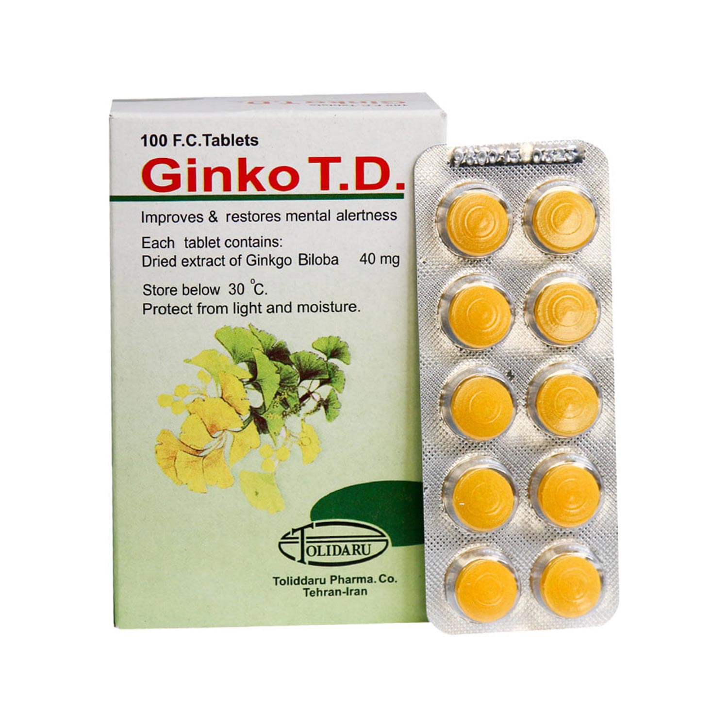 قرص تقویت حافظه جینکوتیدی (Ginko TD) تولید دارو